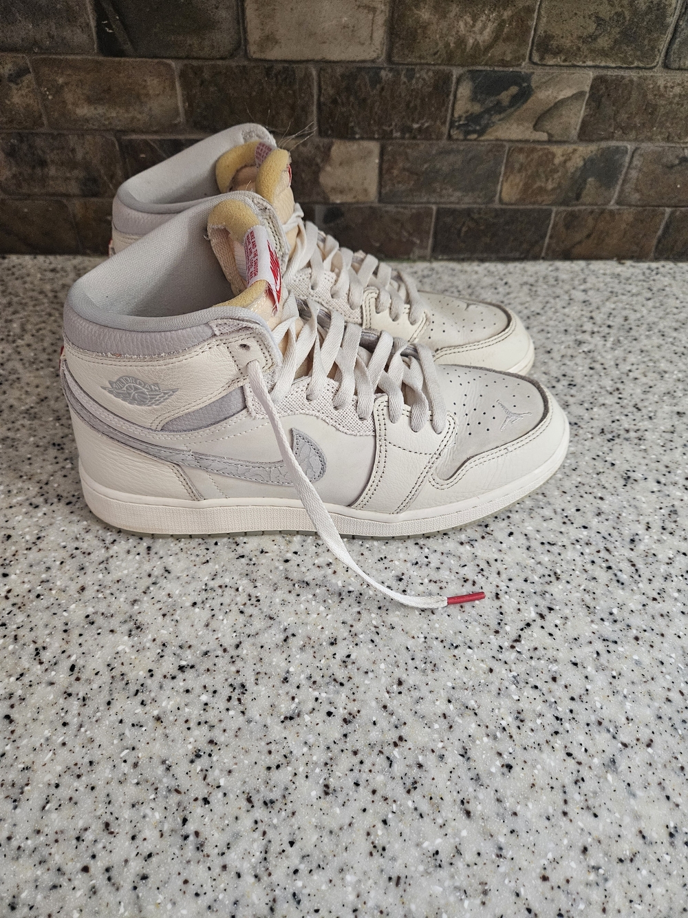 Nike Kids White And Gray High-Top Sneakers
